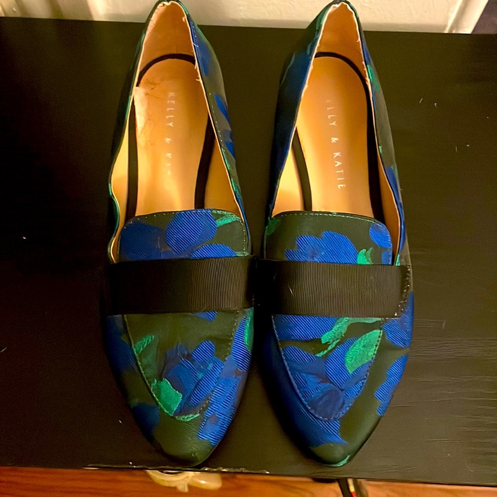 Blue, Green and Black flats